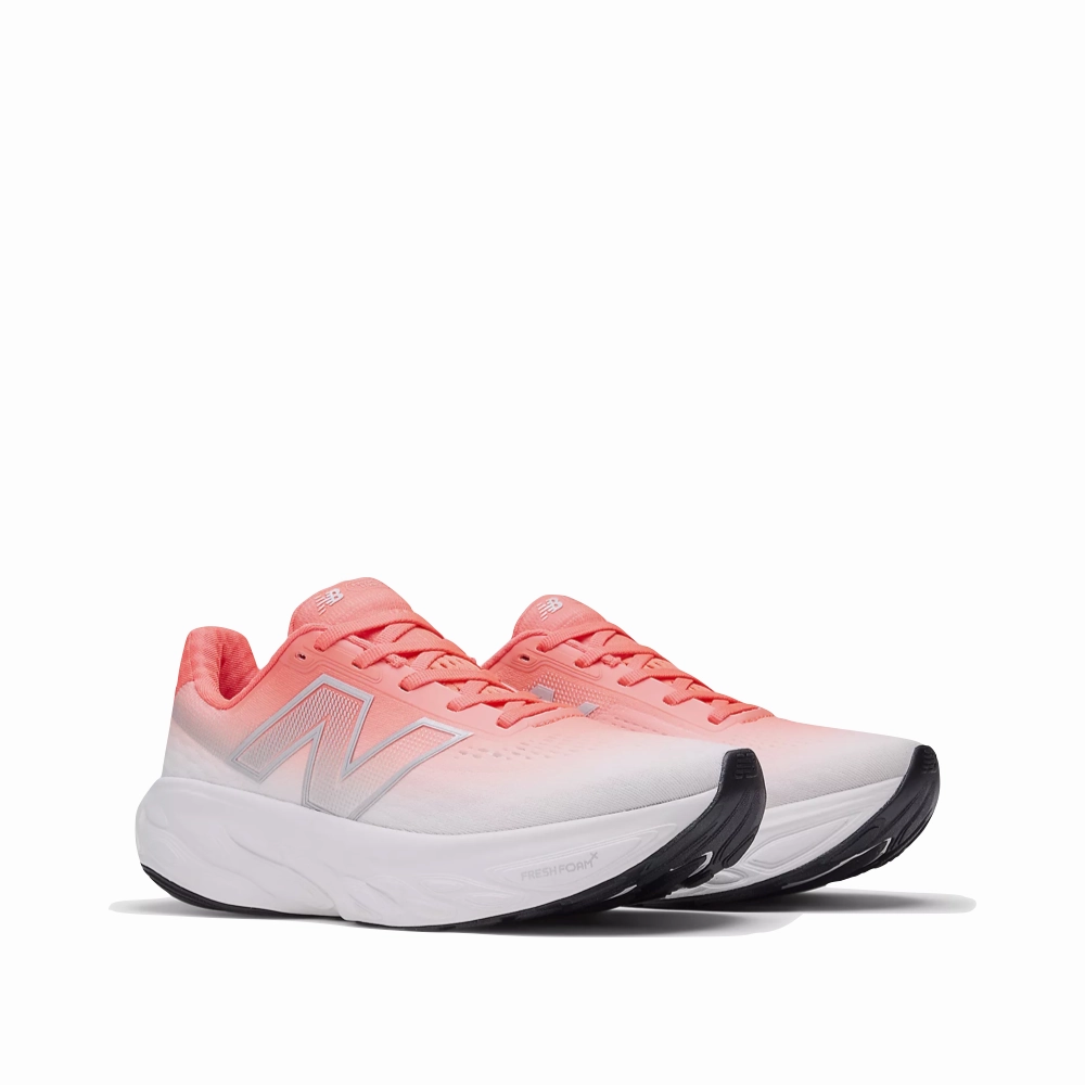 New Balance Women's Fresh Foam X 1080v14 Sneaker in Urgent Red with Silver Metallic and Light Silver Metallic Trail Walk Active Step