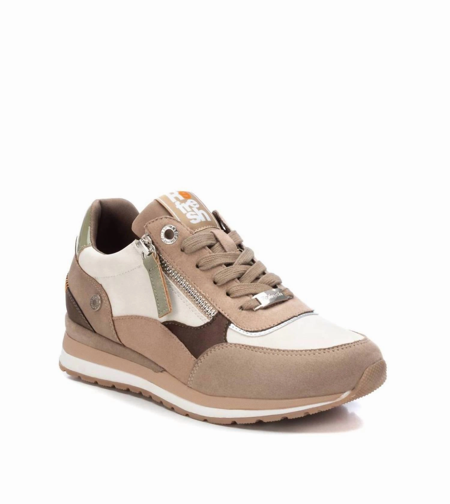 Women's Suede Sneakers In Beige Iconic look