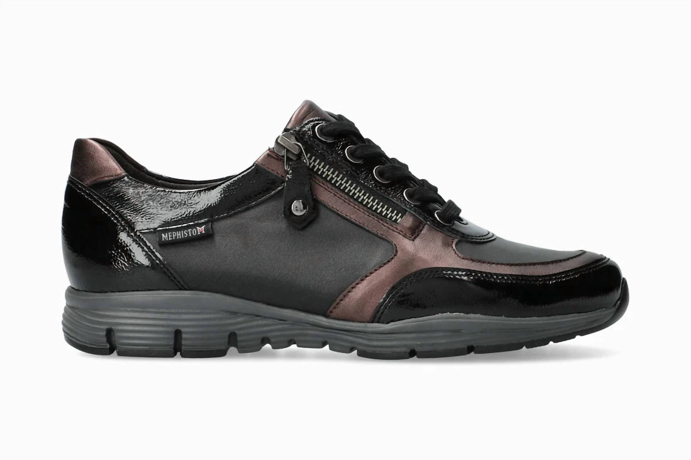 Women's Ylona Zipper Sneaker In Black Thermal Regulating