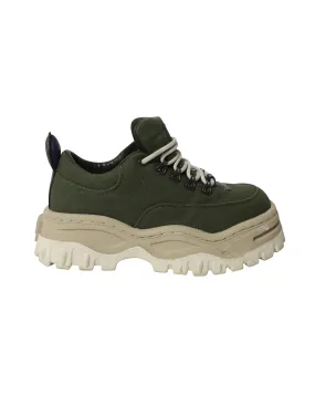 Eytys Chunky Angel Sneakers in Army Green Canvas Vibration Dampening System