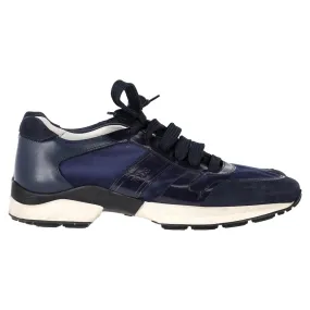 Elegant shock absorption Ergonomic Fit Tod's Fondo Sportivo Sneakers in Navy Blue Mixed Media