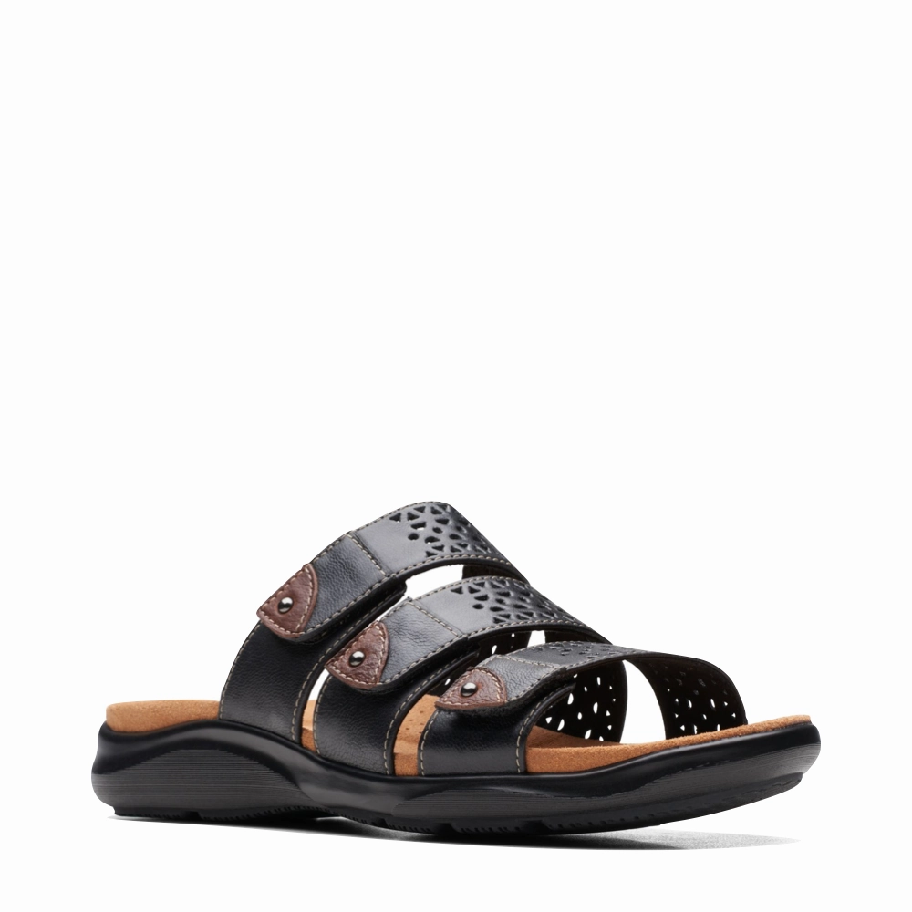 Parent Hike Clarks Women's Kitly Walk Slide Sandal in Black