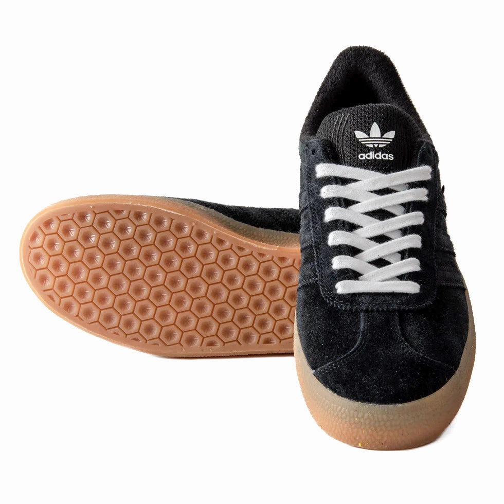 Adidas - Gazelle ADV (Black/Gum) *SALE carbon fiber shank running on a dirt track shoes