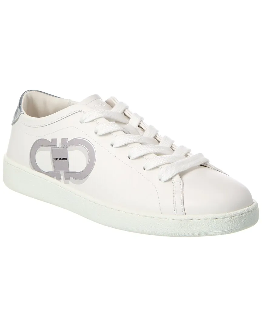 Ferragamo Brandy Leather Sneaker Compression Molded Soles