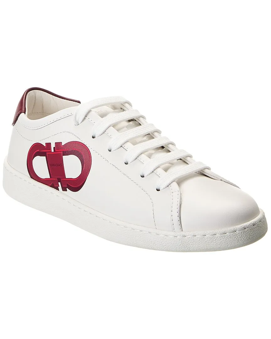 Ferragamo Brandy Leather Sneaker Total Control Bold Design