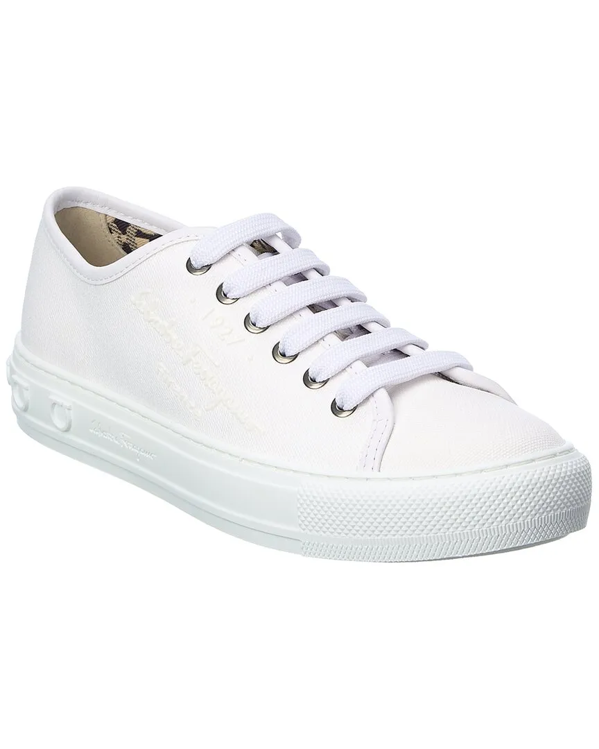 Vertical Flex Ferragamo Mediterr Eco Canvas Sneaker