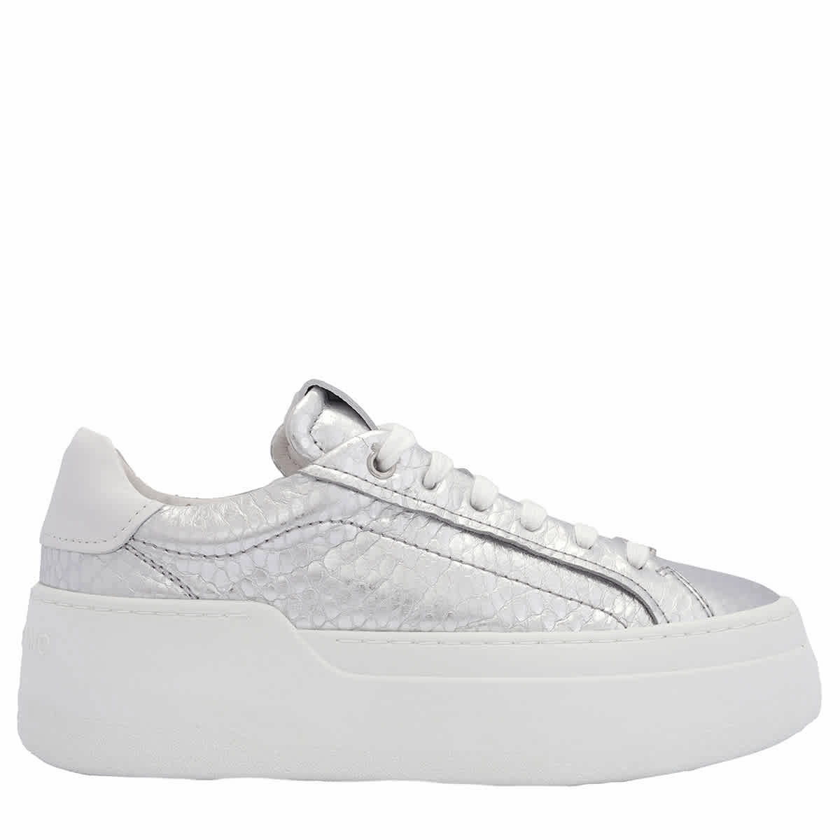 Ferragamo Dahlia Metallic Plaftorm Sneakers Anti Static Material