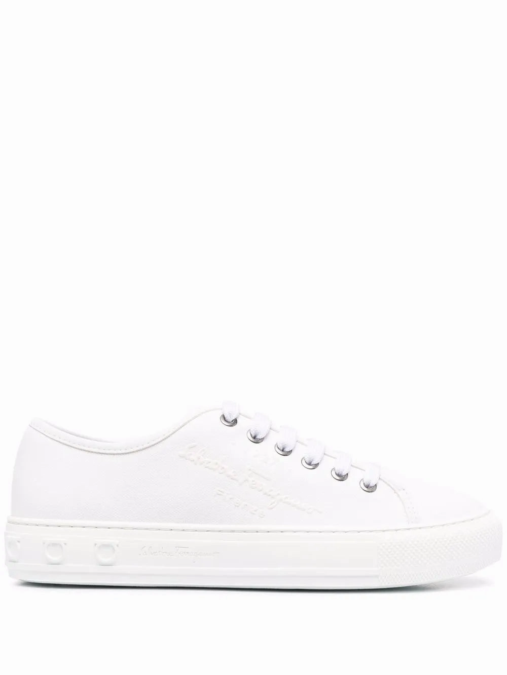 sock liner Ferragamo Embossed-Logo Low-Top Sneakers