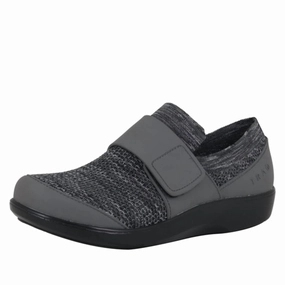 Women's Qwik Slip On Casual Sneaker In Charcoal Slim Design Fitted Design