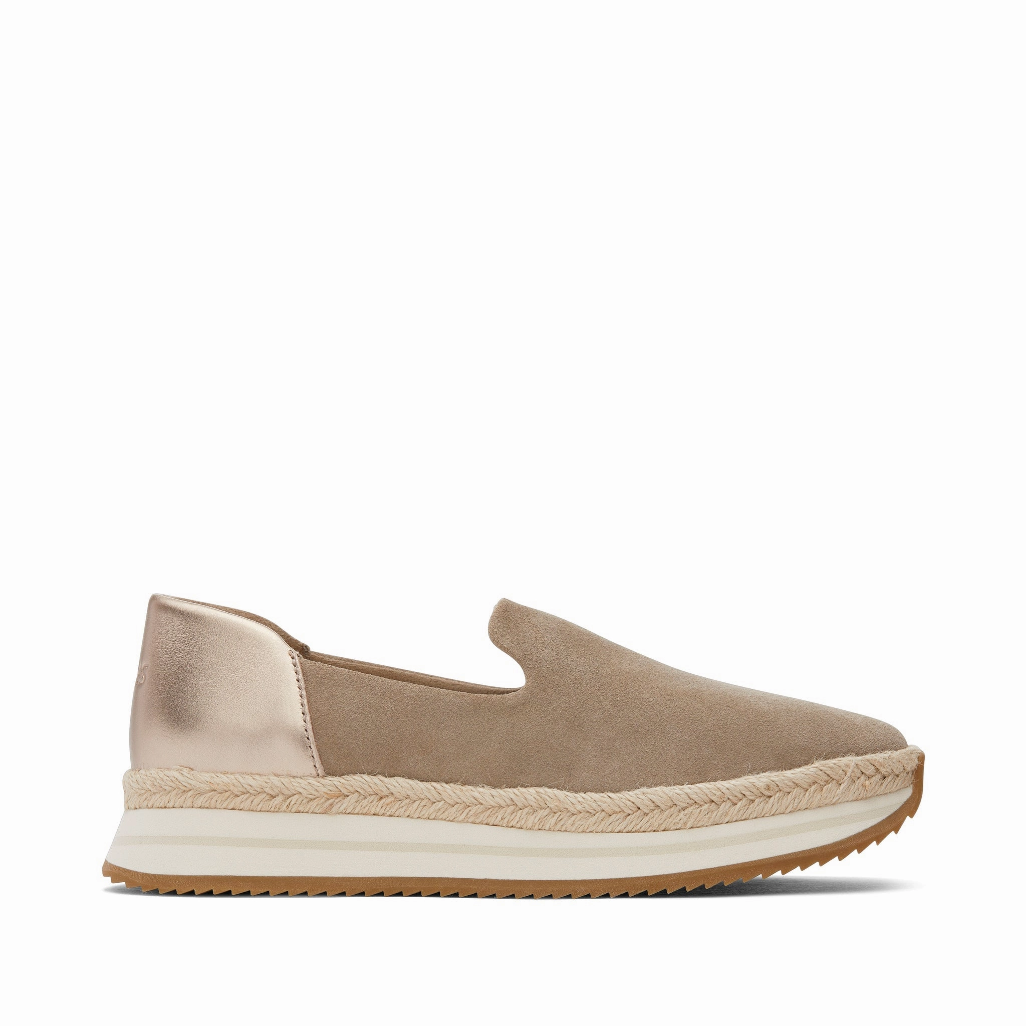 Jocelyn Taupe Metallic Suede Espadrille Sneaker Fashion Essential