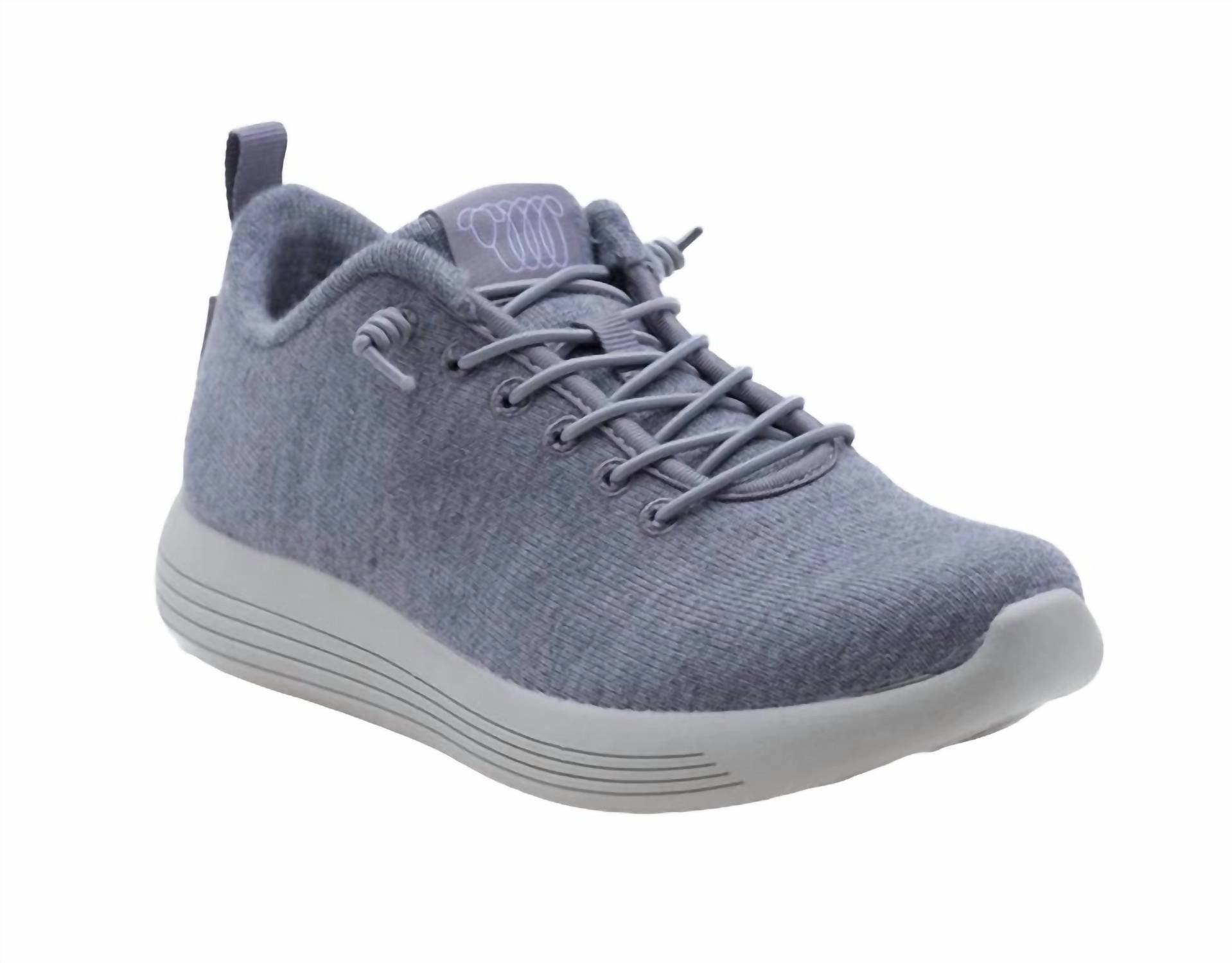 Non Marking Rubber Cheviot Merino Wool Sneaker In Grey