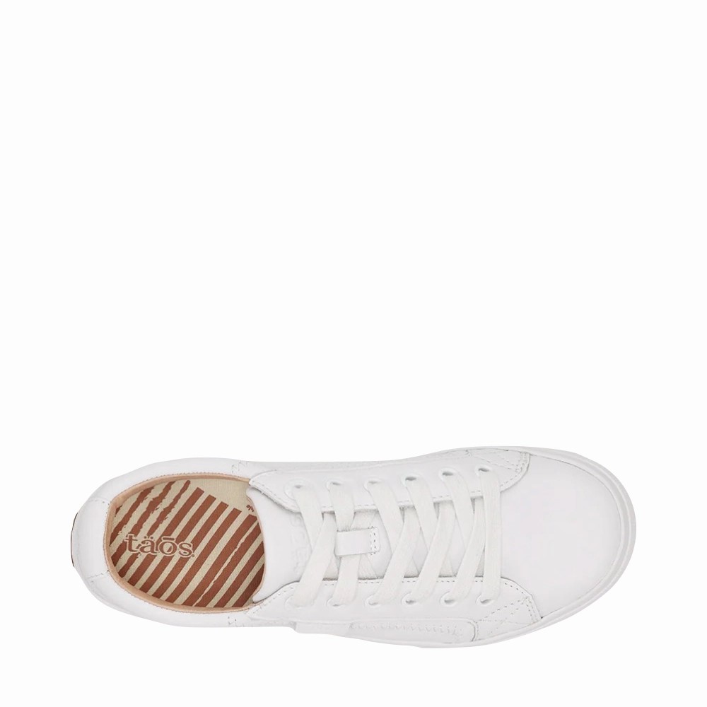 Anytime Fit Taos Women's Plim Soul Lux Leather Sneaker in White