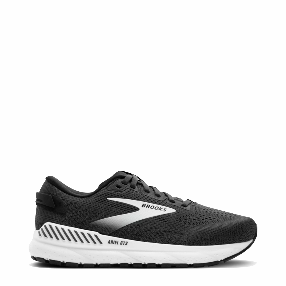 Edge Step Brooks Women's Ariel GTS 24 Sneaker in Ebony/Black/White