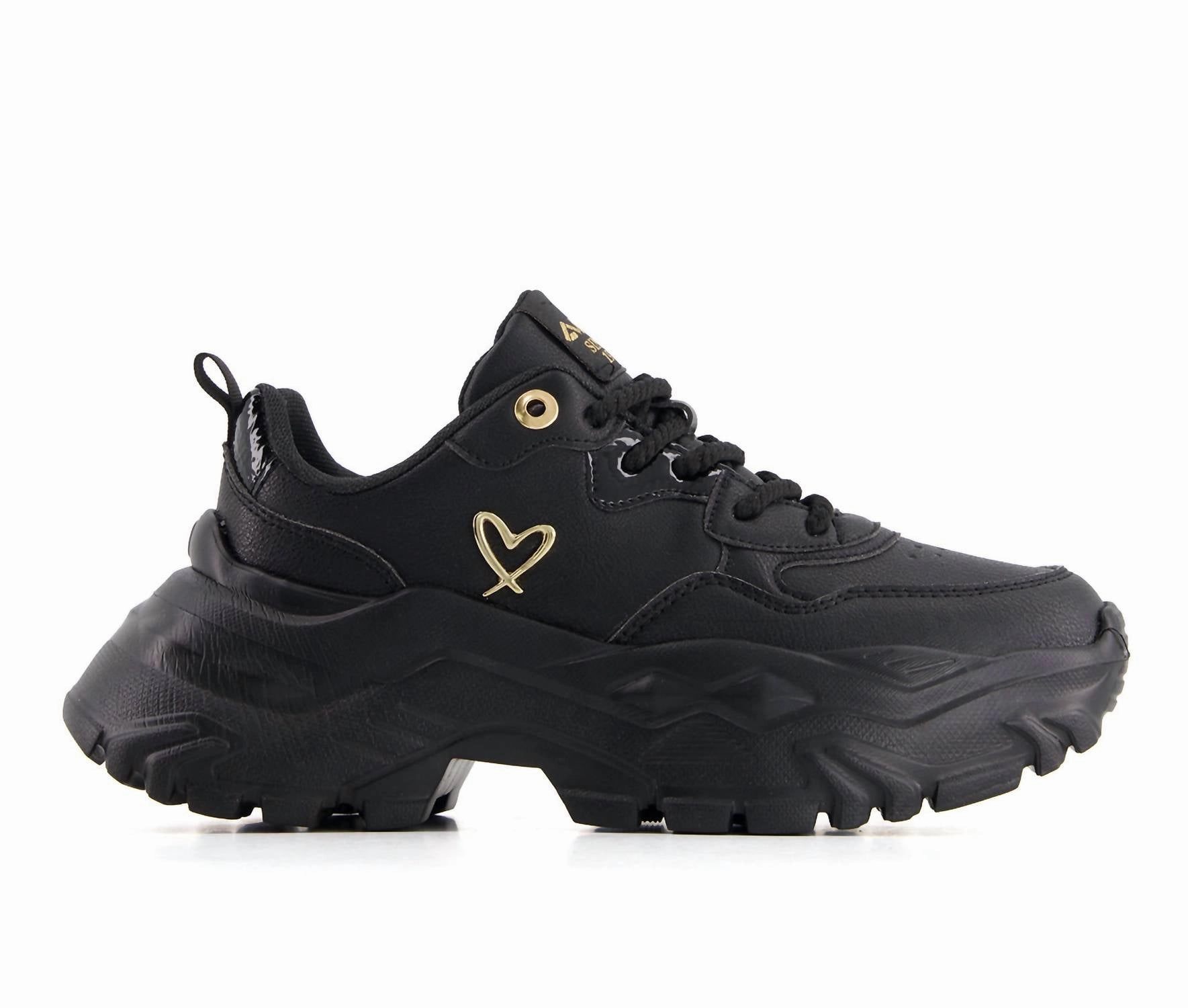 Women's Chunky Sneakers In Black WideFit