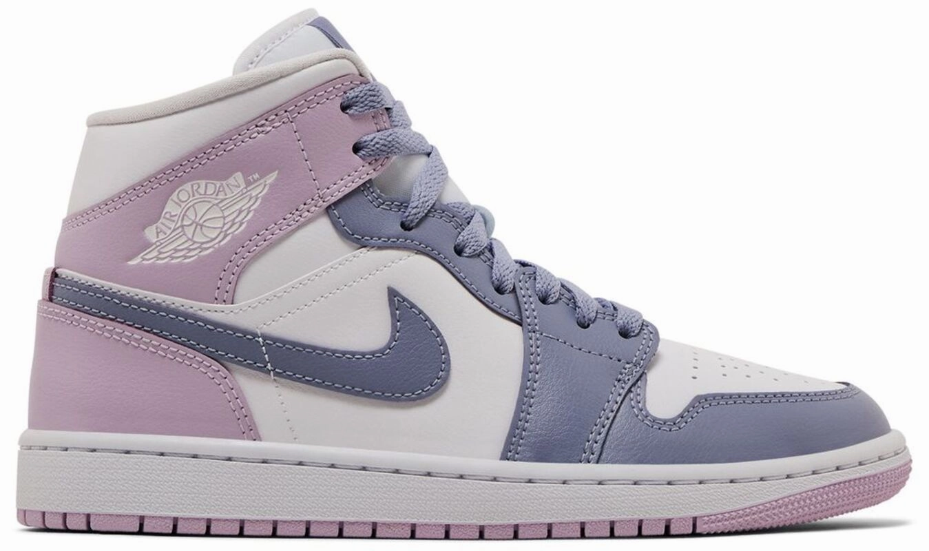 Comfort Slip Shock Diffusion Technology Jordan 1 Mid Indigo Haze Doll White (Women's)