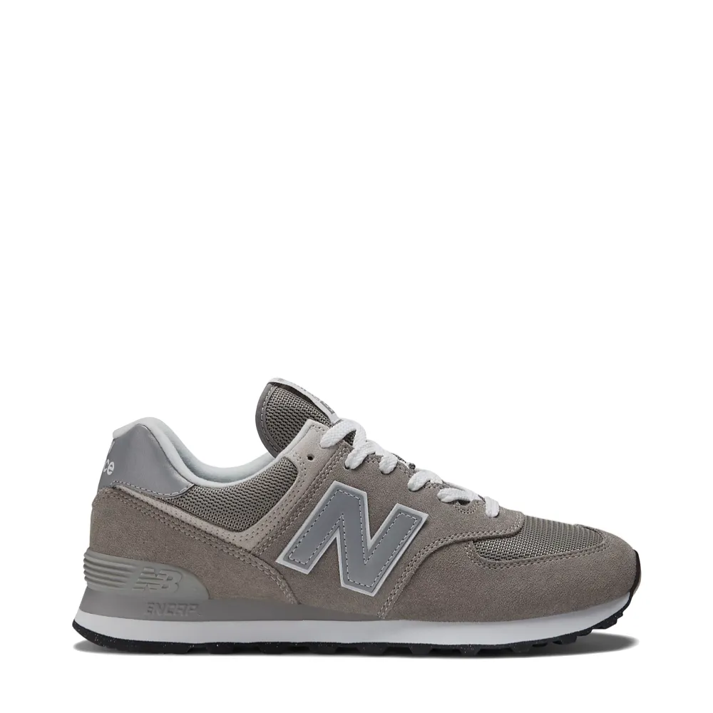 New Balance Men's 574 Sneaker in Grey with White Feather Soft