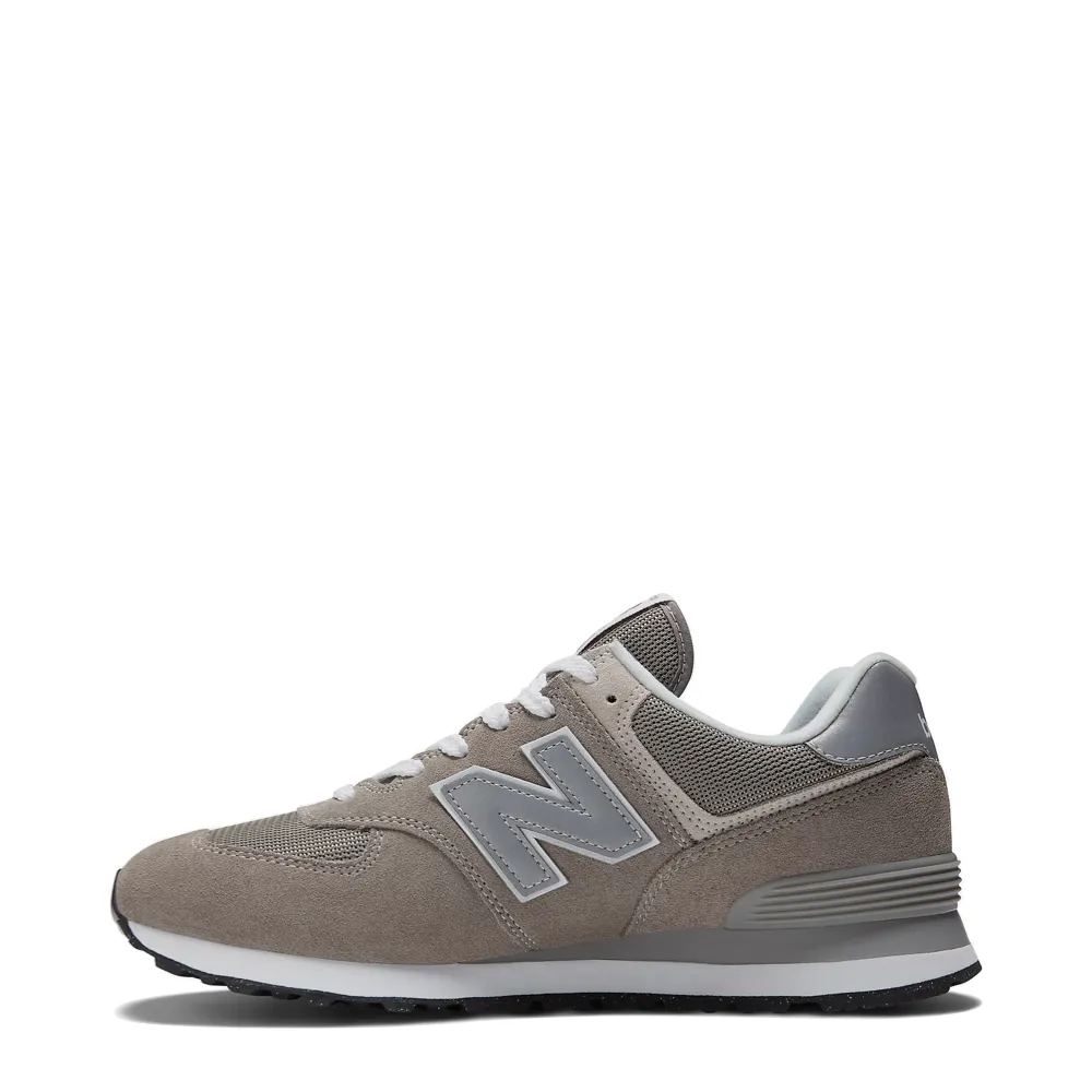New Balance Men's 574 Sneaker in Grey with White Clean Surface