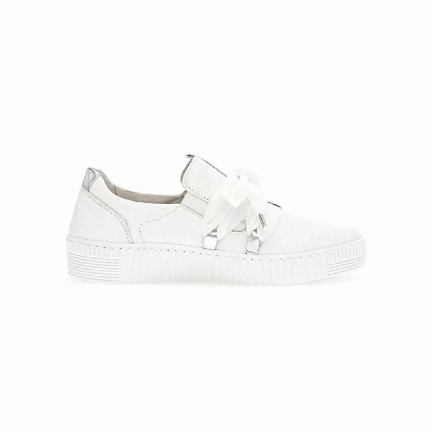 Women??S 03.333.21 Leather Sneaker In White Lightweight Synthetic Impact Cushion
