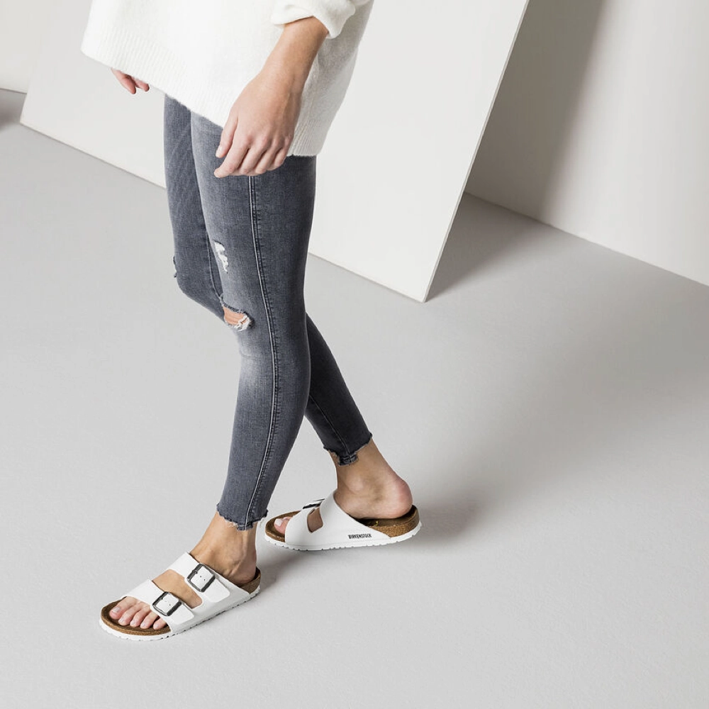 Weekend Wear Birkenstock Arizona Birko-Flor Sandal in White