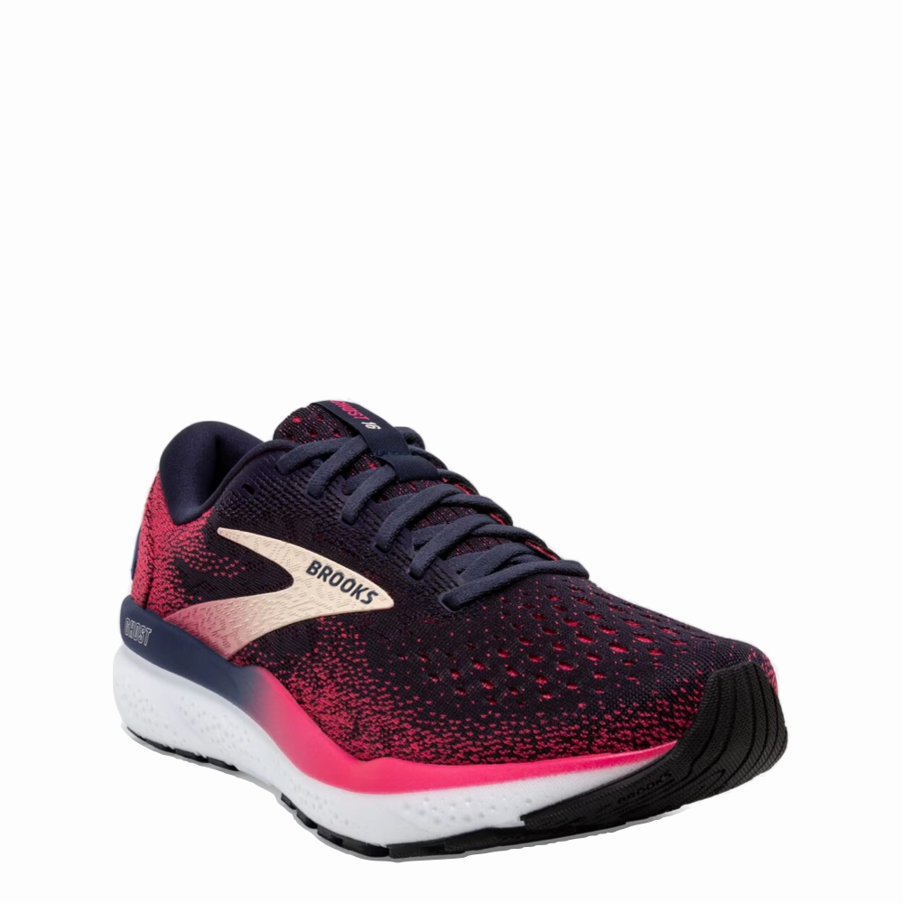 Brooks Women's Ghost 16 Sneaker in Peacoat/Raspberry/Apricot Coastal Style