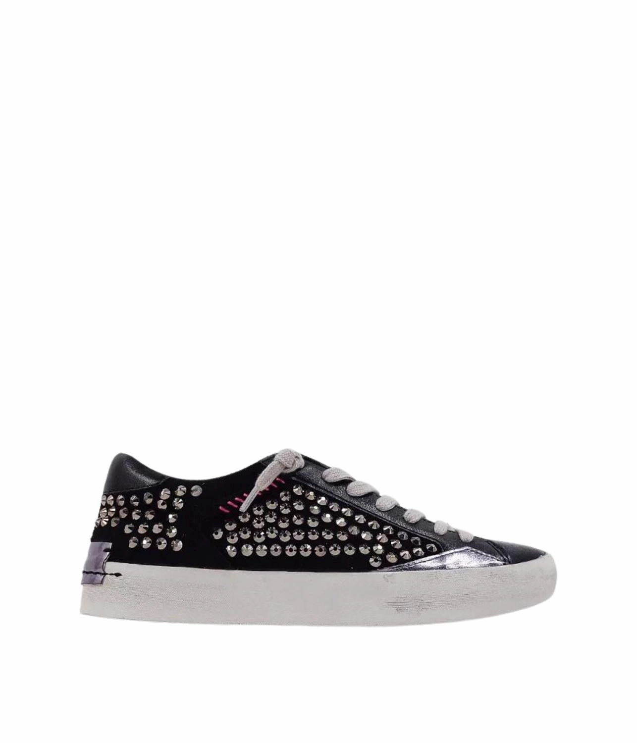 Women's Ruby Stud Sneakers In Black High Traction