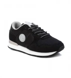Textured Grip Pattern Women's Lace-Up Sneakers In Black