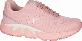 Ladies Genesis Extra Wide Sneakers In Pink Lemonade Anti slip surface Night Run