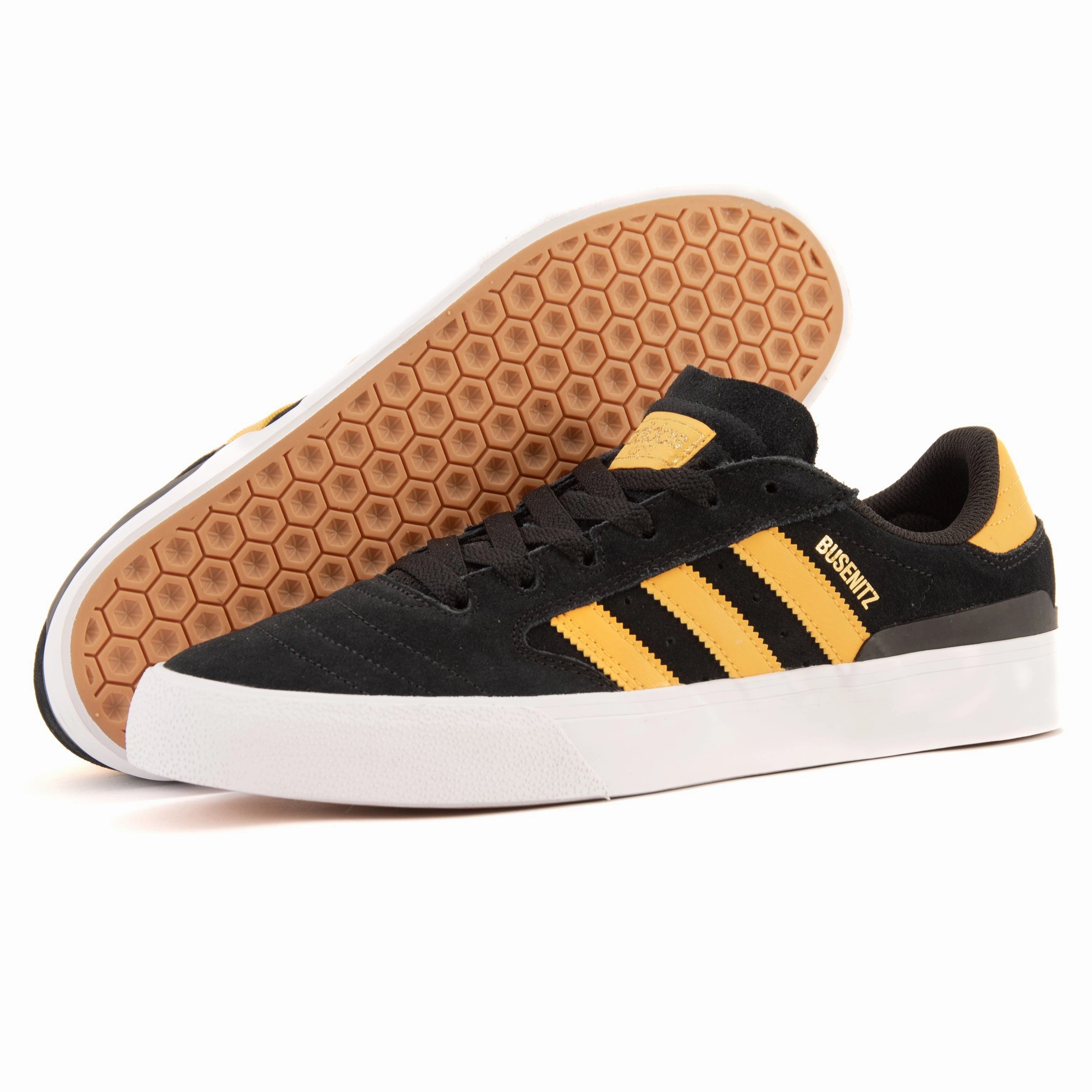 Adidas - Busenitz Vulc II (Black/Yellow/White) *SALE Torsion Rigidity Ventilated Heel Padding