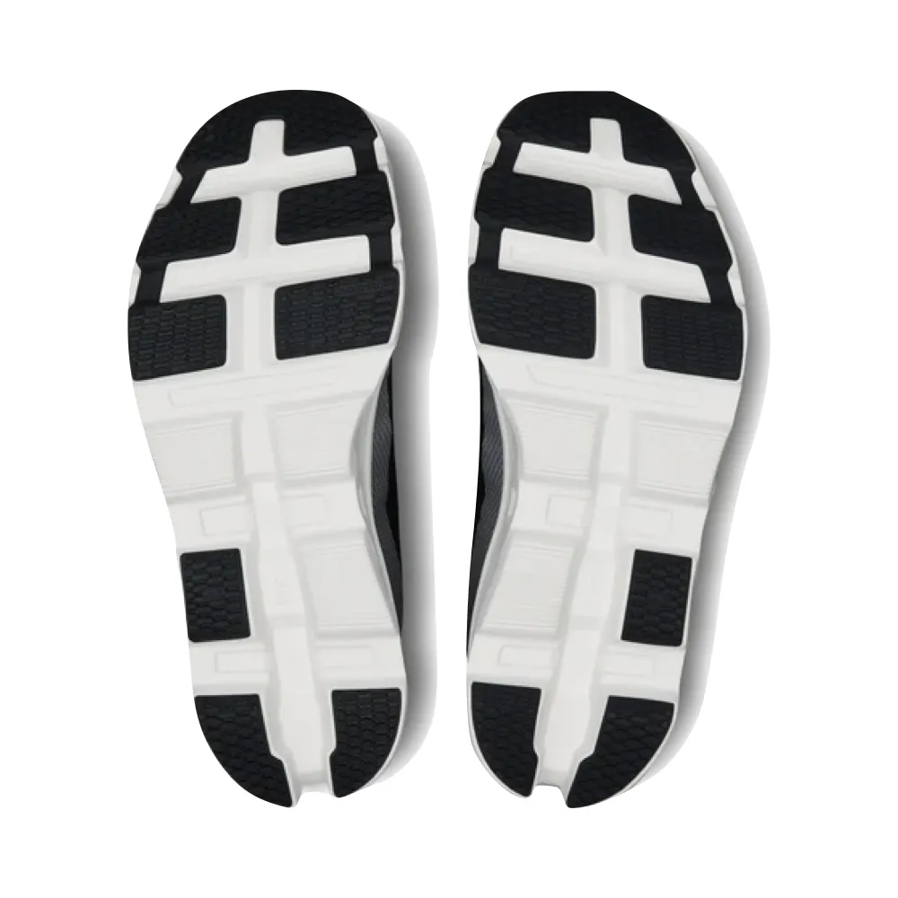 On Men's Cloudmonster 2 Sneaker in Black/Frost Airport Run