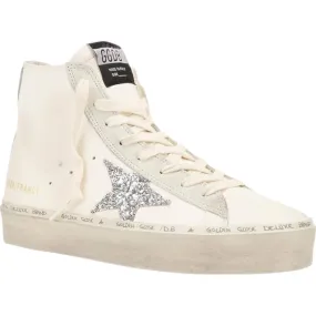 Women's Hi Francy Sneakers In White/ice/silver Midsole Cushion