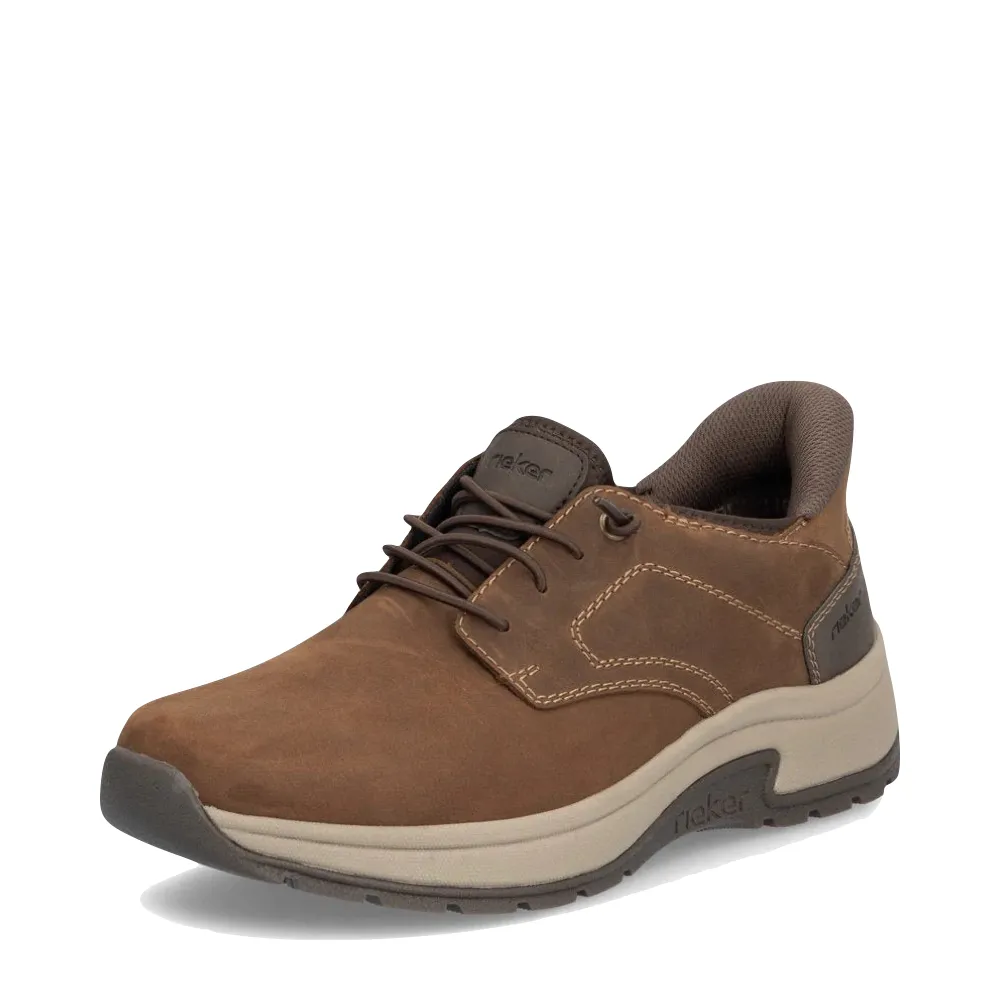 Neutral Wear Rieker Men's Bruce 50 Elastic Lace Shoe in Brown