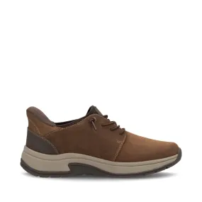 Rieker Men's Bruce 50 Elastic Lace Shoe in Brown Mesh Upper