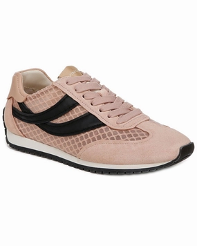Vince Oasis Mesh Leather Lace-Up Runner Breathable Perforations