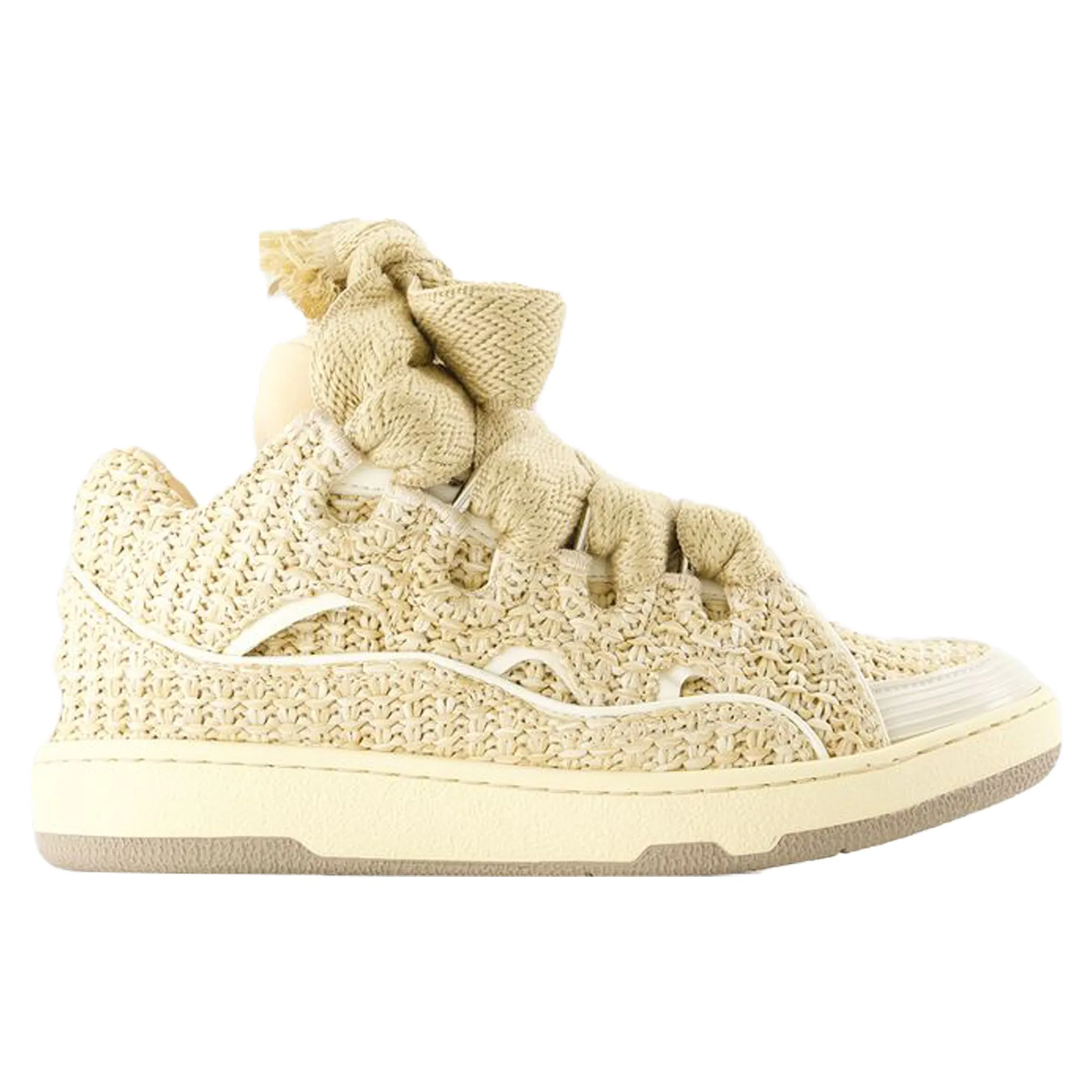 Curb Sneakers - Lanvin - Synthetic - Beige Traction Grip Midfoot Lock System