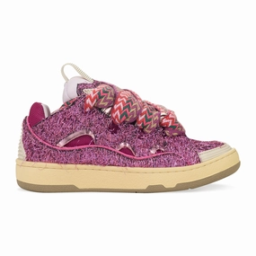 FUSCHIA CURB SNEAKERS Abrasion Resistant Upper Trendy Look