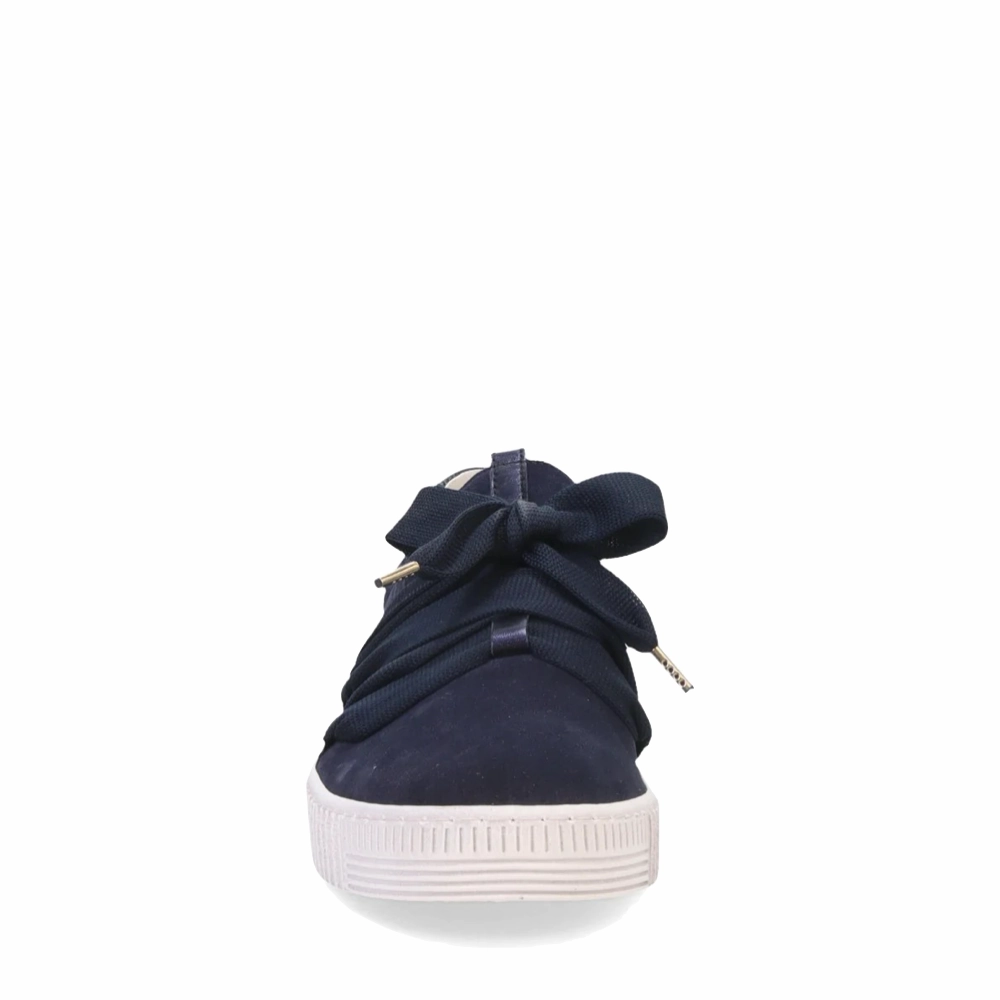 EasyClean Shoe Fashion Gabor Women's Bow Sneaker in Schwarz/Weiss Black/White