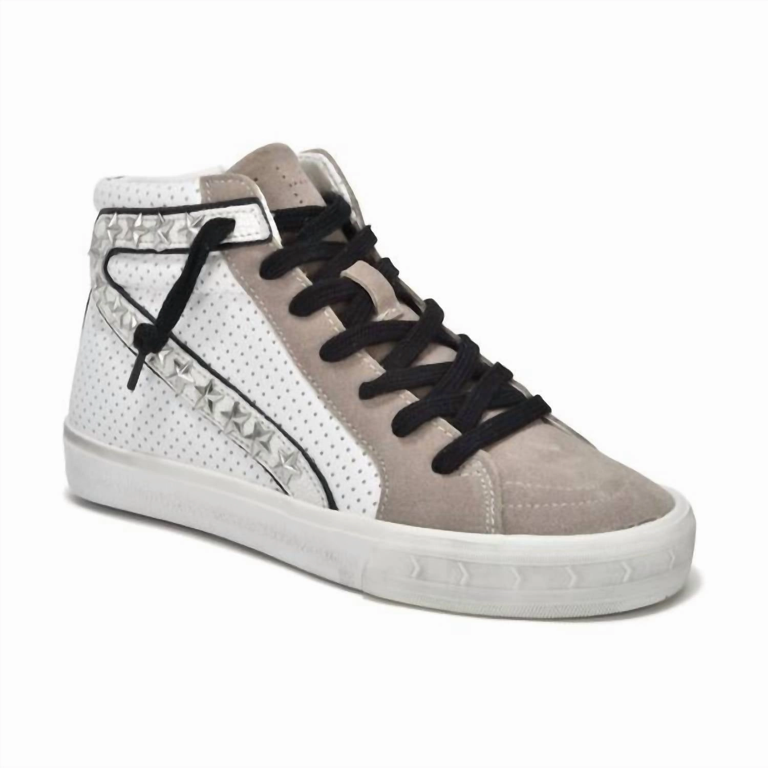 High Traction Gadol High Top In White/taupe Multi