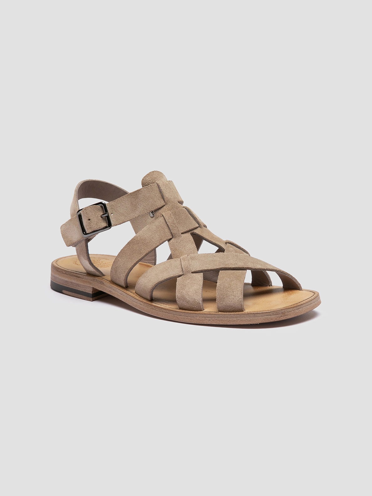 Sporty Flip-flops Sporty Sandals for Summer GANEMA 105 - Beige Suede Sandals