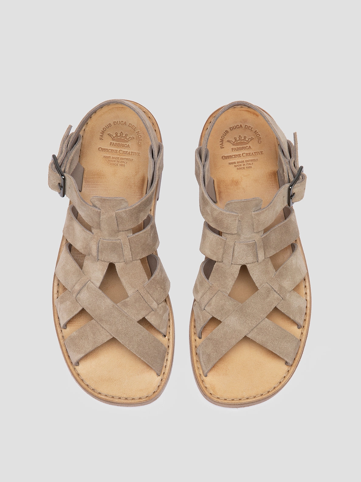 Cushioned Ankle Collar Street Cool GANEMA 105 - Beige Suede Sandals