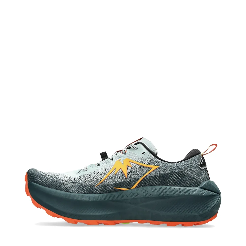 Asics Men's Trabuco 4 Sneaker in Cold Moss/Nova Orange Shade Step