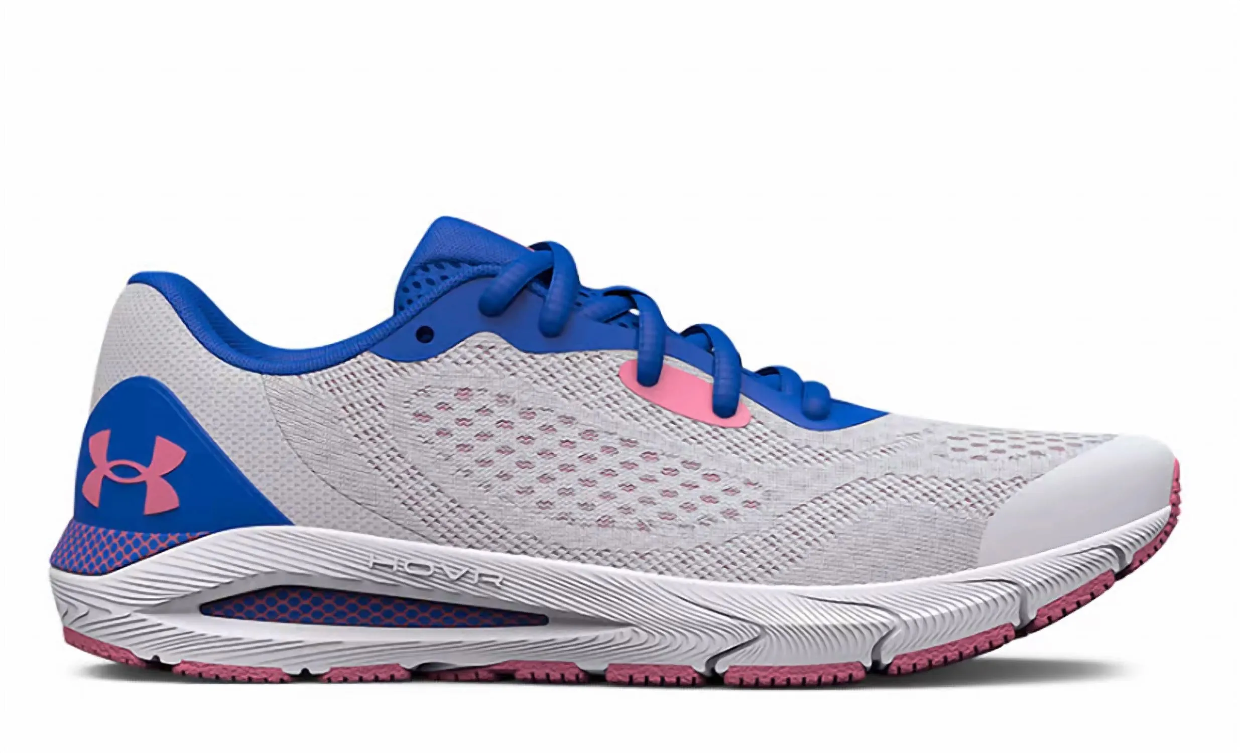 Girls Hovr Sonic 5 Ggs Running Shoe In Halo Gray / Flamingo All-weather lining Training Friendly