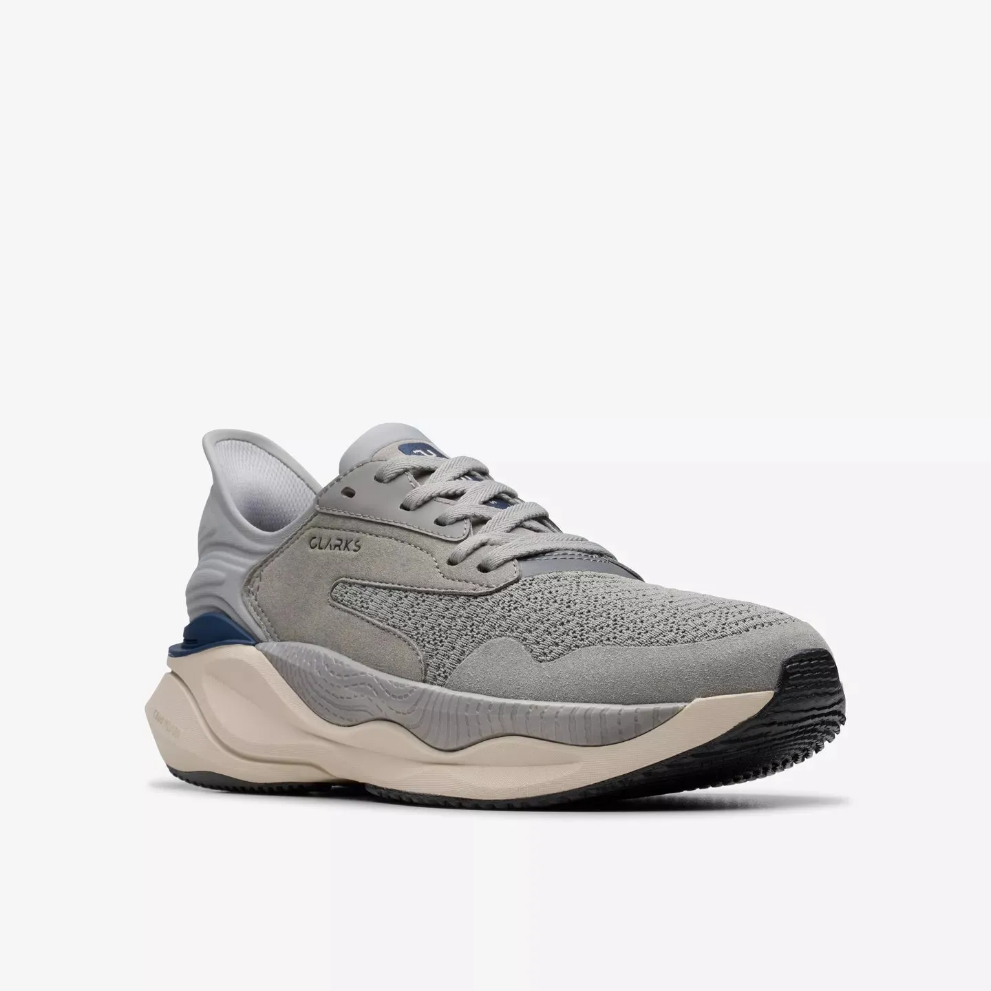 Clarks Men's Pace Sneaker in Grey Quick Slip