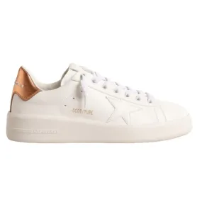 All-purpose sole Night Run Golden Goose Purestar Bio-Based White Star and Bronze Metallic Heel Tab Women's Sneakers