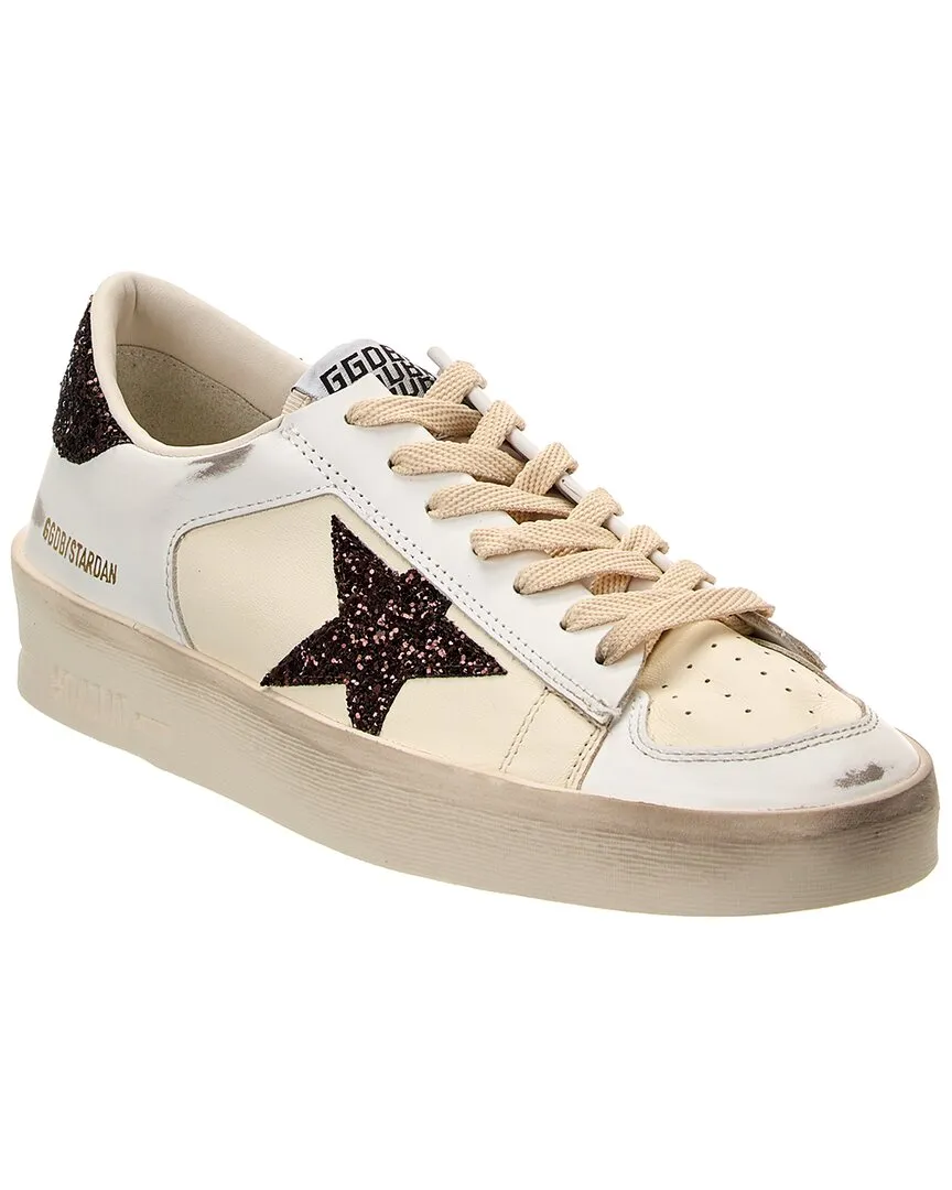 Golden Goose Stardan Leather Sneaker Comfortable Design Features Cushioned Tongue