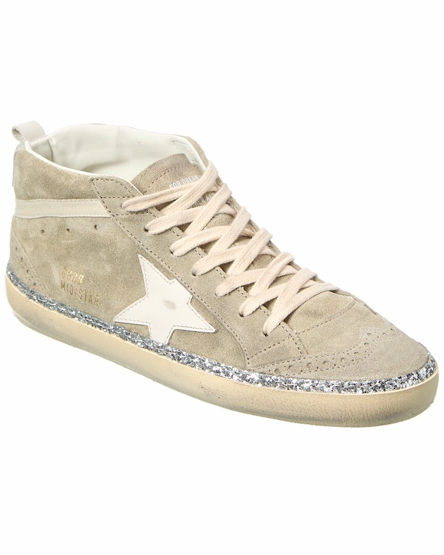 High-Traction Sole Ventilation Channel Tech Golden Goose Mid Star Suede Sneaker