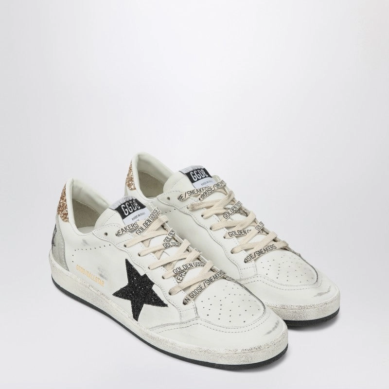 Golden Goose Women's Sneakers Ball Star Withe/ With Glitter Everyday Classic Run Mode