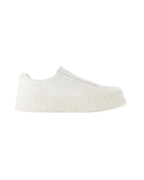Enhanced Cushioning Sneakers - Jil Sander - Leather - White