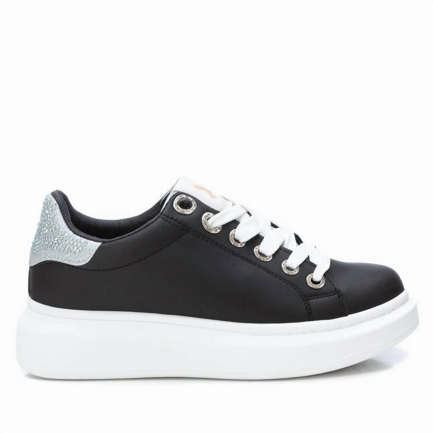 Women's Trainer Sneakers In Black Workwear Look Durable Style