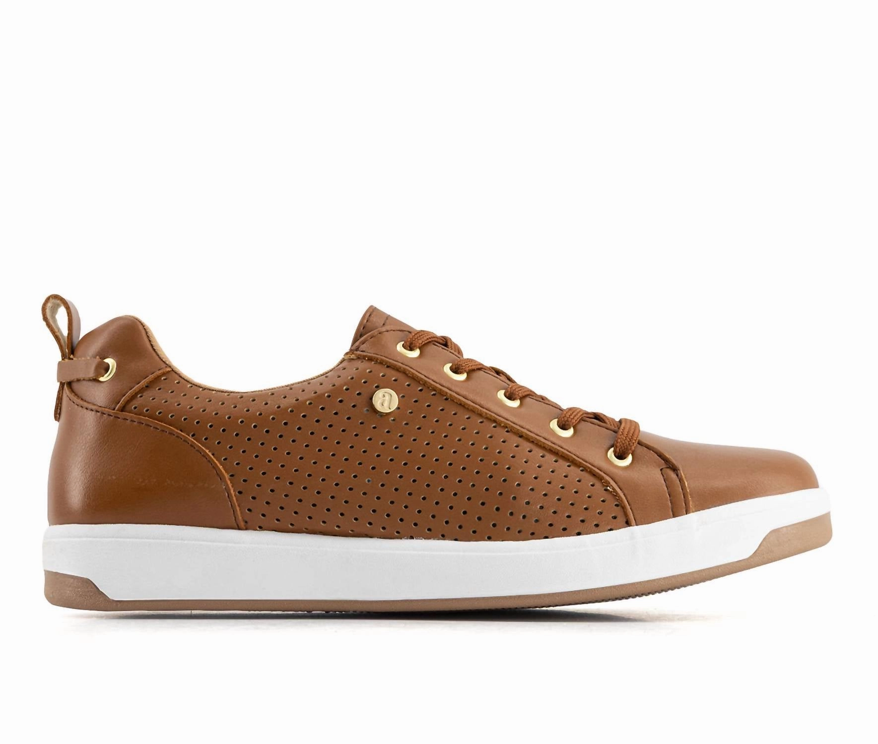 Women's Casual Comfort Sneakers In Brown Smooth Curve Insole Tech