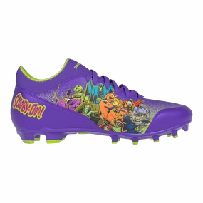 Game Precision Open Motion Phenom Elite Youth Scooby-Doo 'Unmasked' Purple Velocity 3.0 Football Cleats